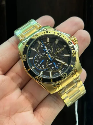 Relógio Masculino Technos Multifunção Dourado 