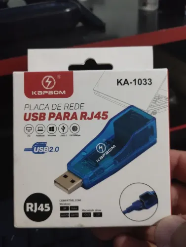 Placa de Rede USB para RJ45 Kapbom