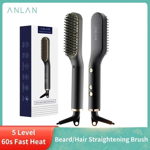 Escova Alisadora (Pente alisante) de Barba Multifuncional - Anlan 220V