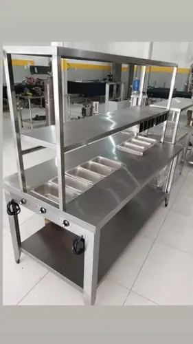 Direto da fábrica-equipamentos inox para hamburgueria delivery-bancada 