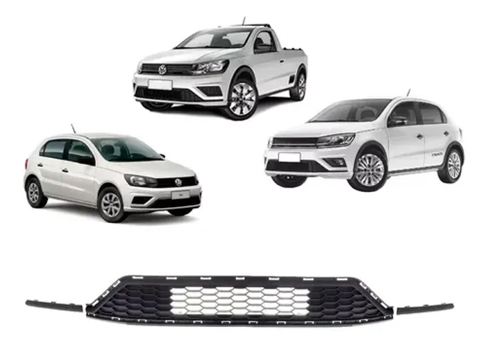 Grade Parachoque Volkswagen Gol G8 2019 - Central Preto - Fipparts 10170