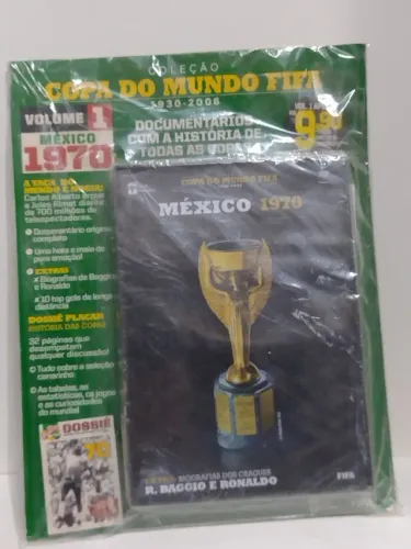 Dvd copa mundo México 1970 com dossiê revista placar