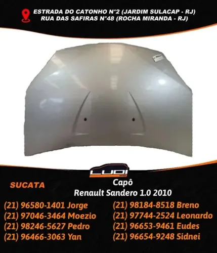Capô Renault Sandero 1.0 2010
