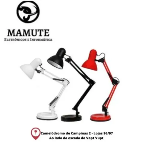 Luminária de Mesa Articulada Pixar Base