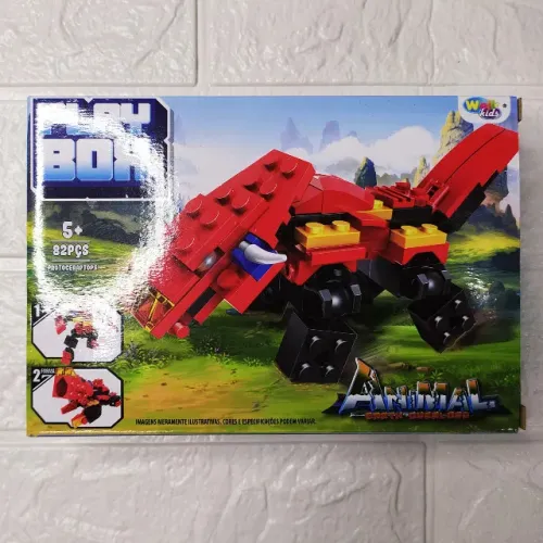 Bloco De Montar Veiculos Selva Lego Wb7712 Play Boyx - Protoceraptops