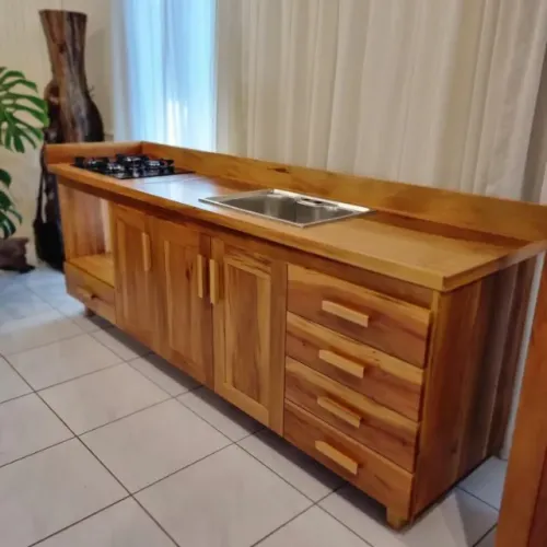 Balcão de Pia de Cozinha Madeira