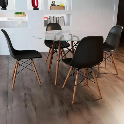 Mesa Redonda com 4 Cadeiras Slim tt75