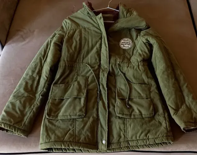 Casaco parka verde militar
