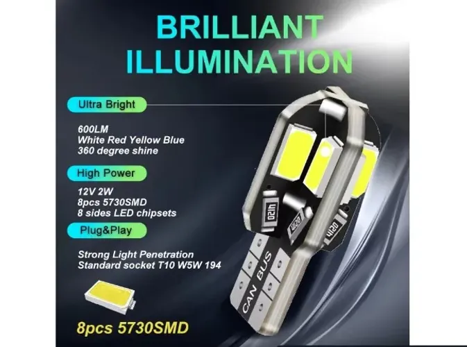 Lâmpadas LED Canbus, 5730, 8SMD, 12V, 6000K 2 Unid. Arduino Automação COD-CP789