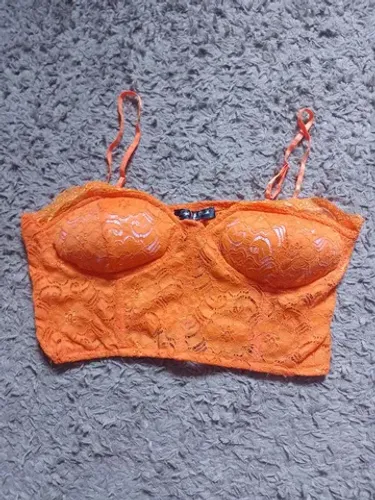 Cropped em renda Eagle Rock - tamanho M