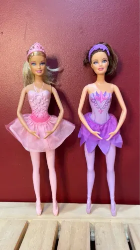 Combo Barbie bailarinas - Rosa e Roxa - Colecionador