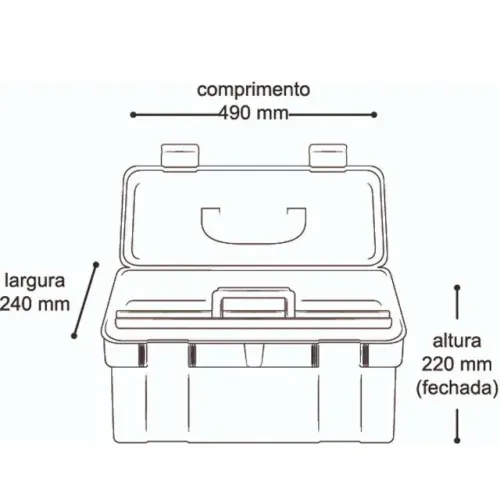 Maleta Maxi Box Suprema 5003 - 19" 25372 490 X 240 X 220mm