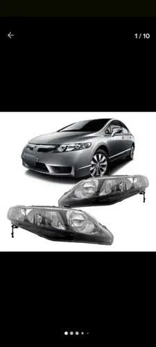 Par de Farol do Honda Civic 2007-2011
