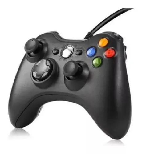 Controle Com Fio Compatível Xbox 360 E Pc Slim Joystick - Novo - Loja Coimbra Computadores