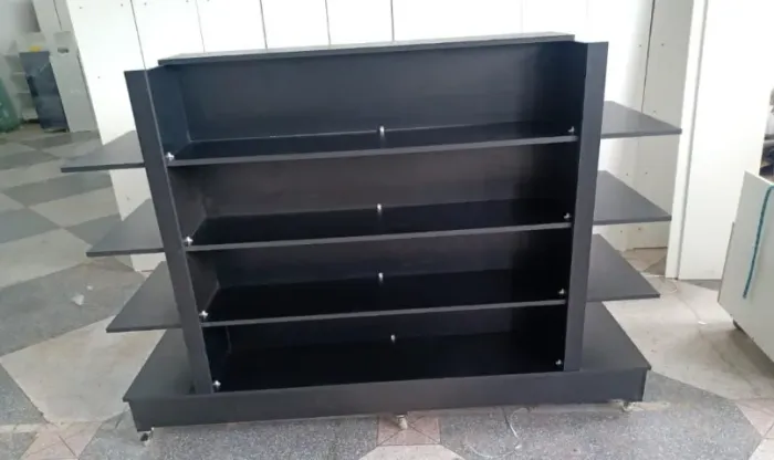 Gondola central em MDF 100X150X50 Preta - Sob encomenda 