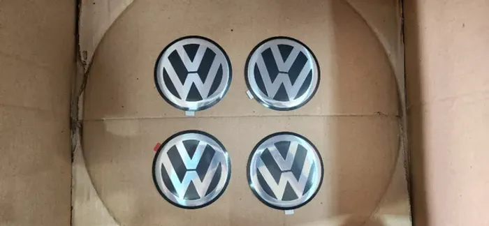 Jogo 4 Emblemas 90mm Volkswagen em Alumínio_Aceito Cartão