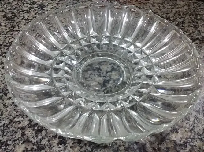 Fruteira vidro antiga