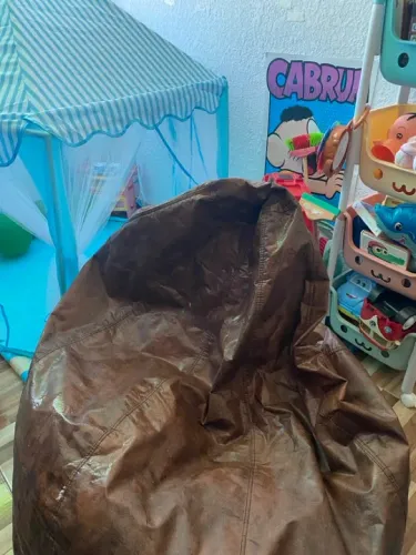 Puff Oferta Modelo Pêra GRande Em courino Com enchimento Cosmos RJ
