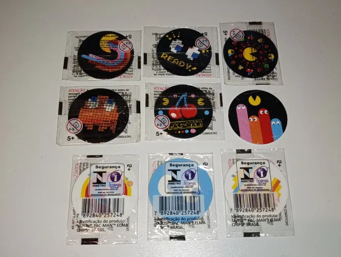 Lote de 9 Tazos Elma Chips Pac Man 2020 