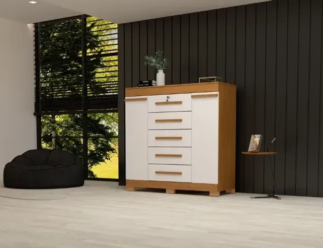 Cômoda Com Sapateira 100% MDF Diana