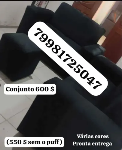 Conjunto de sofá dois e três lugares