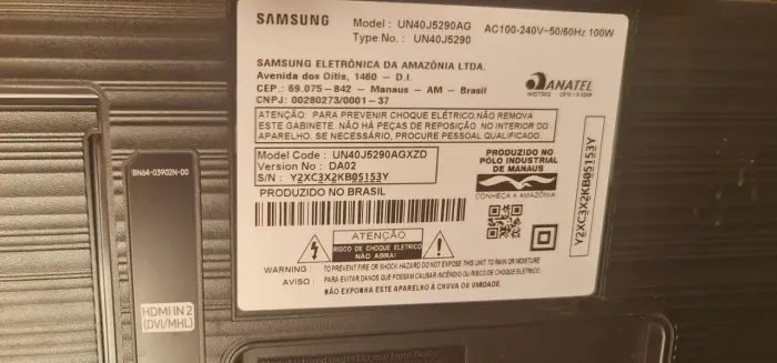Placas, caixas de som, controle e receptor Samsung UN40J5290AG