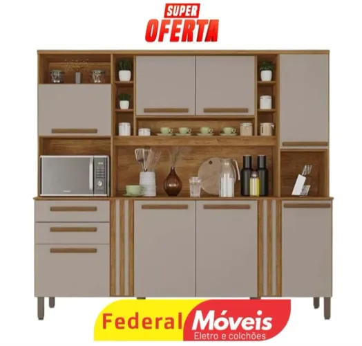 Armário para Cozinha completo - Novo e Pronto para Organizar Seu Espaço!