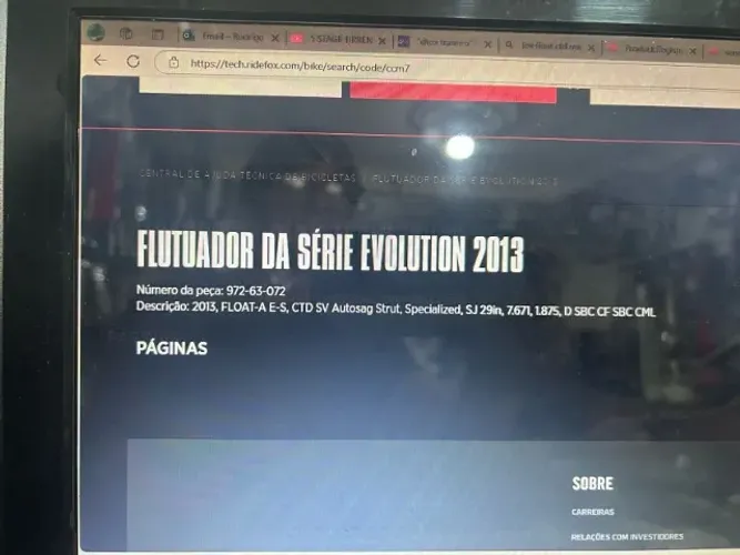 Shox traseiro FOX Evolution Float CTD ótimo estado