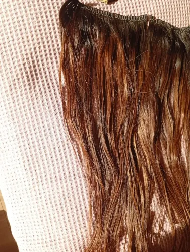 Tela de cabelo humano.