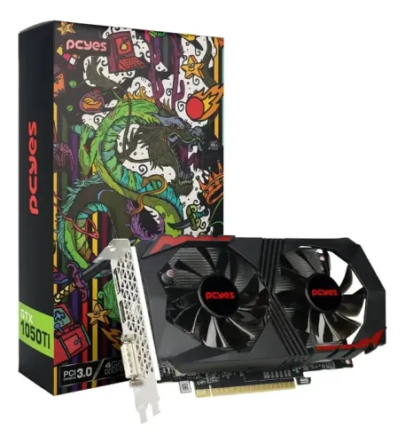 Placa de vídeo Pcyes Nvidia Geforce Gtx 1050 Ti 4Gb Gddr5 128 Bit Novo Loja Coimbra