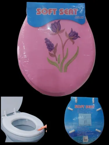 tampa assento para vaso sanitario, ref cd-125 soft seat aolan-rosa