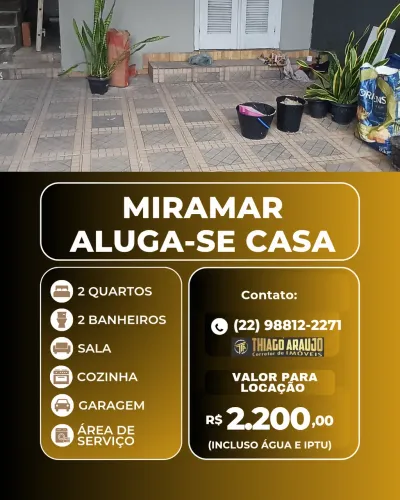 Miramar - Alugo Casa Térrea