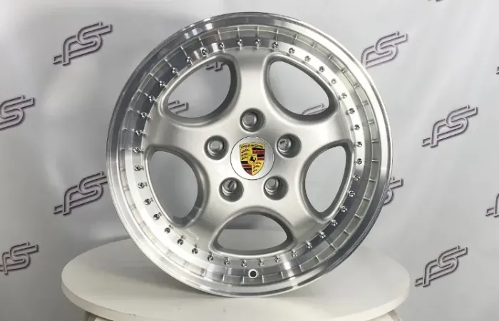 Jogo De Rodas Porsche gemballa Prata Borda Diamantada 5x130 - 18x8 e 18x9,5