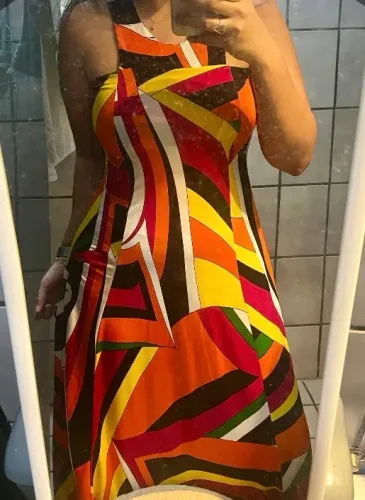 Vestido longo estampado