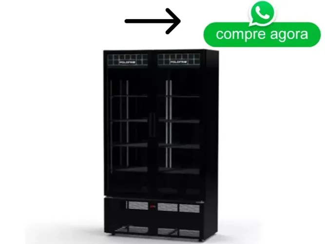 Expositor Refrigerado 2 Portas All Black Polo Frio