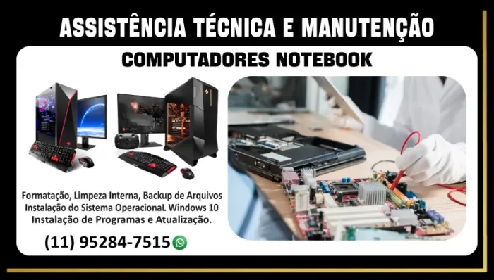 Assistência Técnica e Manutenção Computadores Notebook