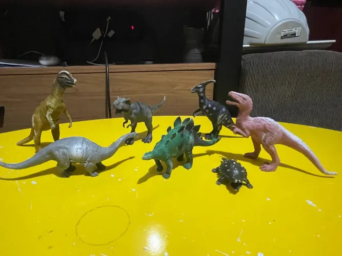 Kit 7 Dinossauros de Brinquedo