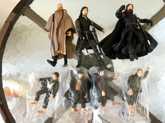 Combo 2 Bonecos Senhor dos Anéis 1/12 Lords of the Rings Toybiz