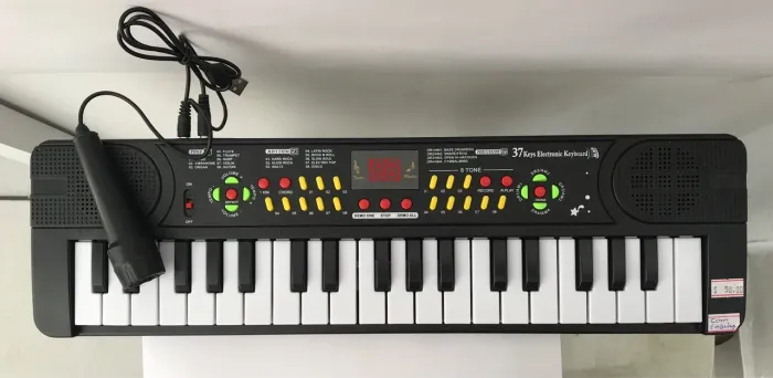 Brinquedo Teclado Infantil Eletrônico 37 Teclas c/ Microfone
