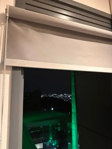 (NOVA) Cortina Rolô Kazza - Cinza - Tela Solar 3% - 1,45x1,20 (LxA)