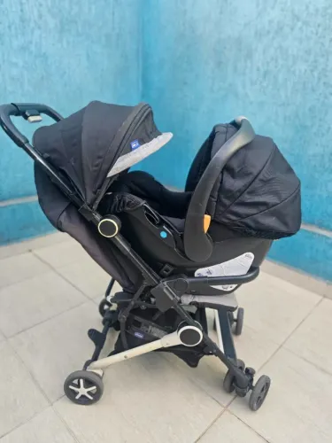 Carrinho de bebê Chicco Miinimo 2 + Bebe Conforto + Base Keyfit + Suporte adaptador
