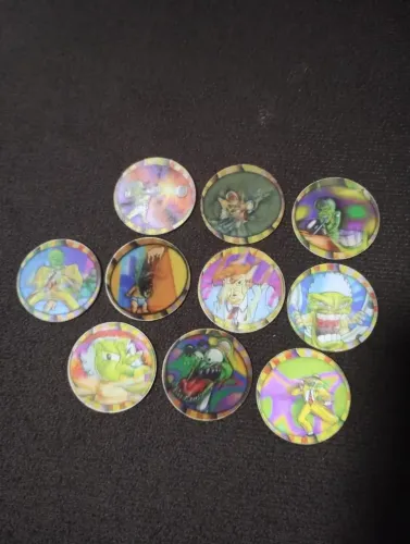 Coleção de 10 Discos de tazos de Coleção