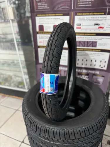 Pneu de moto 80/100/18 marca Vipal (instalação gratuita)