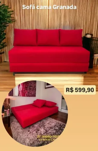 SOFÁ CAMA Granada - Novo - 3 lugares! SUPER OFERTA