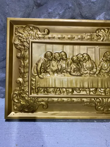 Quadro Santa Ceia - Escultura em Alto-Relevo