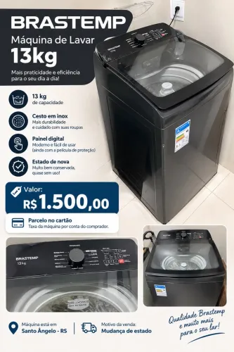 Máquina de lavar roupa Brastemp