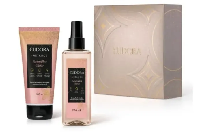 Kit natal Eudora baunilha glow novo