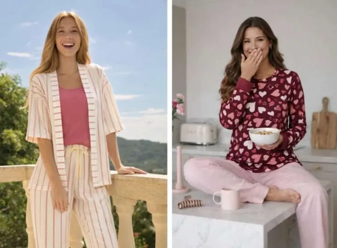 Pijamas de inverno em promoção