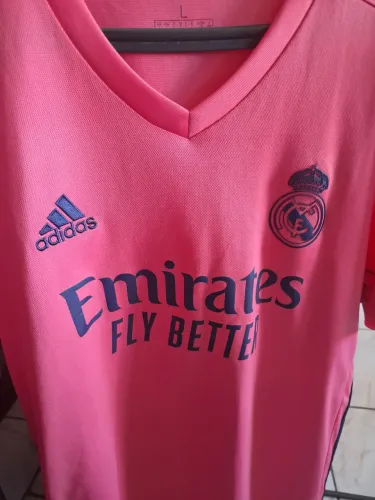 Camisa Real Madrid Away 2020/21 Adidas - Rosa - Tam G - Impecável