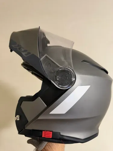 Capacete Escamoteável X11 Tamanho 60 (Prata Fosco)
